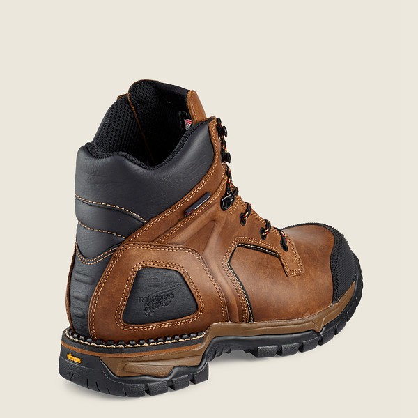 Red Wing Safety Boots Brown/Black - Mens Flexforce® - 6-inch Waterproof Toe - 6194-ZLXIR